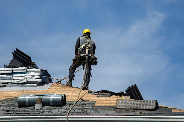 Professional Roof Installation technician working in North Pitcher, NY